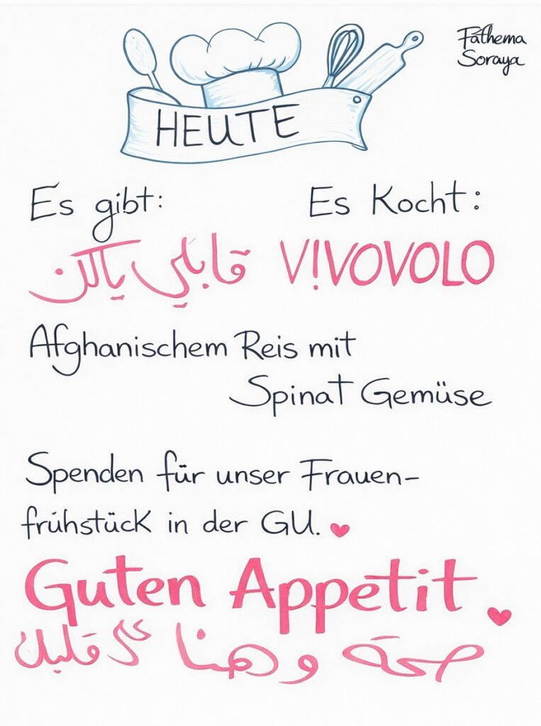 Einladungsplakat für die Volksküche